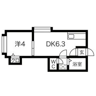 サンモール南郷【105号室】の間取り
