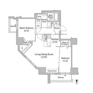 Fリミテッド北広島【15階】の間取り