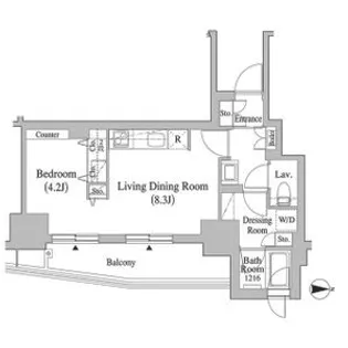 Fリミテッド北広島【13階】の間取り