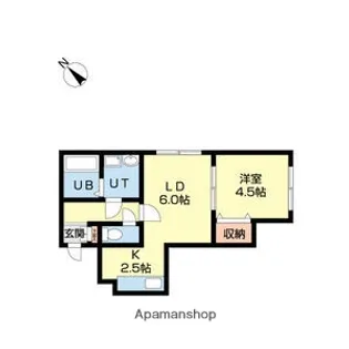 北海道札幌市豊平区豊平三条7丁目【アパート】の間取り