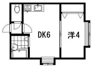 フラットO豊平【2階】の間取り