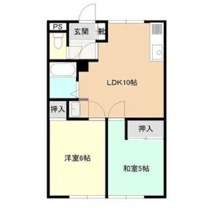 マンションやすらぎ【2号室】の間取り