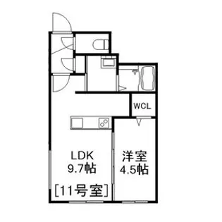 ALIVIS美園【2階】の間取り
