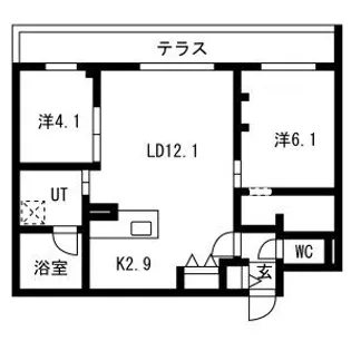 LIEN南郷13【1階】の間取り