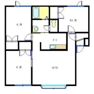 ユニゾン月寒東F【00101号室】の間取り