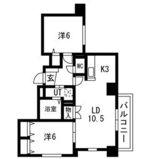 ベルリード福住【00203号室】の間取り