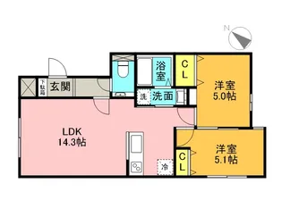 NRJニシオカ【1階】の間取り