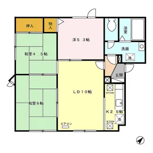 カーサ清田 AB【2階】の間取り