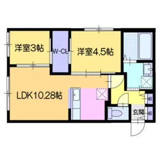 ガルボ平岸【3階】の間取り