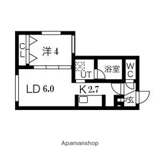 北海道札幌市豊平区美園四条1丁目【マンション】の間取り