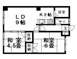 ヴォラハイツ【202号室】の間取り