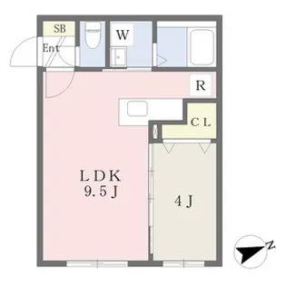 GARE福住【1階】の間取り