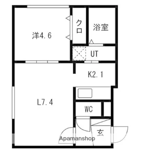 ルリ美園【4階】の間取り