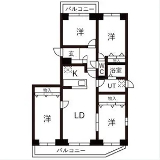 BRO北野【00501号室】の間取り