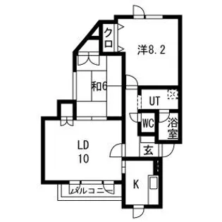 グリーンシャルマンE【105号室】の間取り