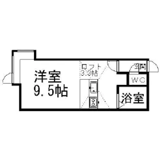 クレドール月寒【105号室】の間取り