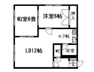 レジデンス平岡台【102号室】の間取り