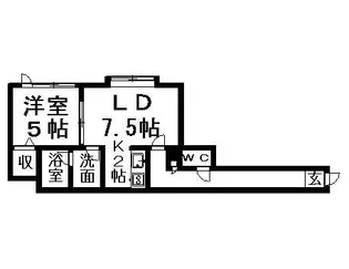 エントシュパンネンⅠ【102号室】の間取り