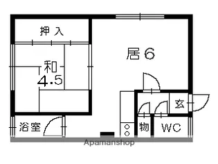 コーポ若草【1階】の間取り
