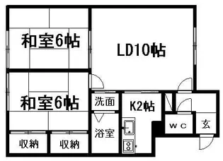 リバー平岡【2階】の間取り