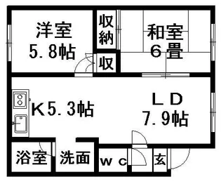 シャトーロワール【302号室】の間取り