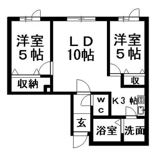 シュルデン平岡【101号室】の間取り