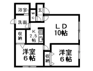 マルシェⅡ【201号室】の間取り