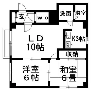 パレスマンション清田【302号室】の間取り