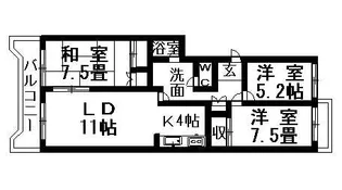 北海道札幌市豊平区西岡四条9丁目【マンション】の間取り