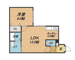 クラリス豊平Ⅲ【303号室】の間取り
