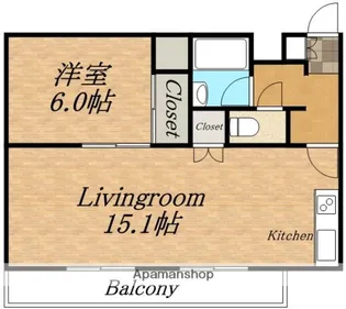 Lハイム豊平公園【607号室】の間取り