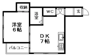 マンションあゆみ【203号室】の間取り