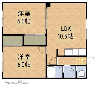 パークハイツ北野 A棟【105号室号室】の間取り