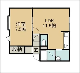 ヴィレッジ福住【202号室】の間取り