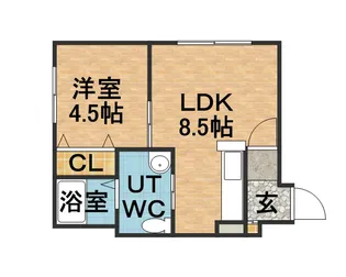 ブランノワールリヴィエール【2階】の間取り