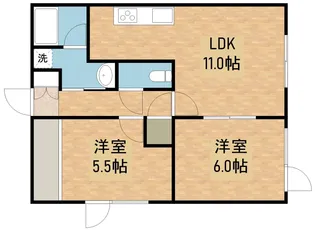 コーポ若葉3【201号室】の間取り