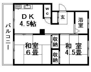 朝日ハイツ1号棟【304号室】の間取り