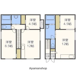北海道札幌市豊平区西岡五条1丁目【一戸建】の間取り
