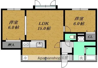 ヴィサージュ福住【202号室】の間取り