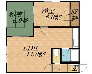 レジデンス平岡台【202号室】の間取り