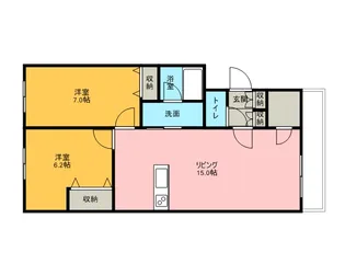 ラ・カーサ・リブロ【1階】の間取り