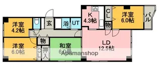 エクセレント月寒【8階】の間取り