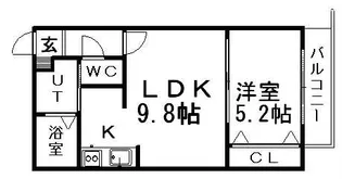 リヴウェル6ー5【1階】の間取り