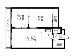 エンドレス三井西岡【307号室】の間取り