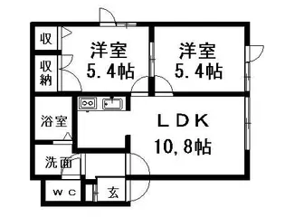 シャーメゾンキャピタル【102号室】の間取り