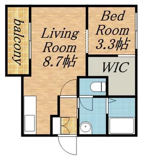 オリエントコーポ美園【203号室】の間取り