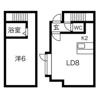リフュージオ平岸【2階】の間取り