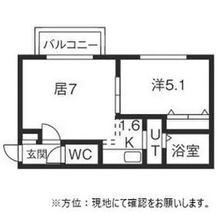 サザンクロス福住【0201号室】の間取り