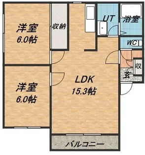 パークサイドオオタケ【3階】の間取り