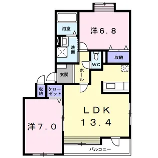スイートウッド【2階】の間取り